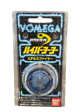 Yomega Hyper Yo-Yo Stealth Fire Bandai 1998 Blue Long Spin Type B Made In USA